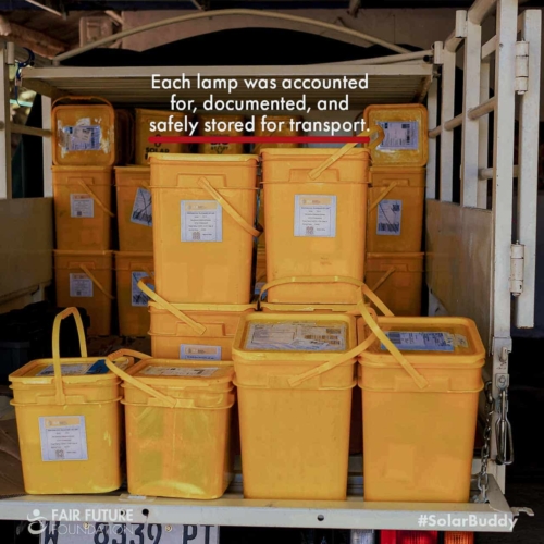 2,224 SolarBuddy Lamps Stored at Rumah Kambera