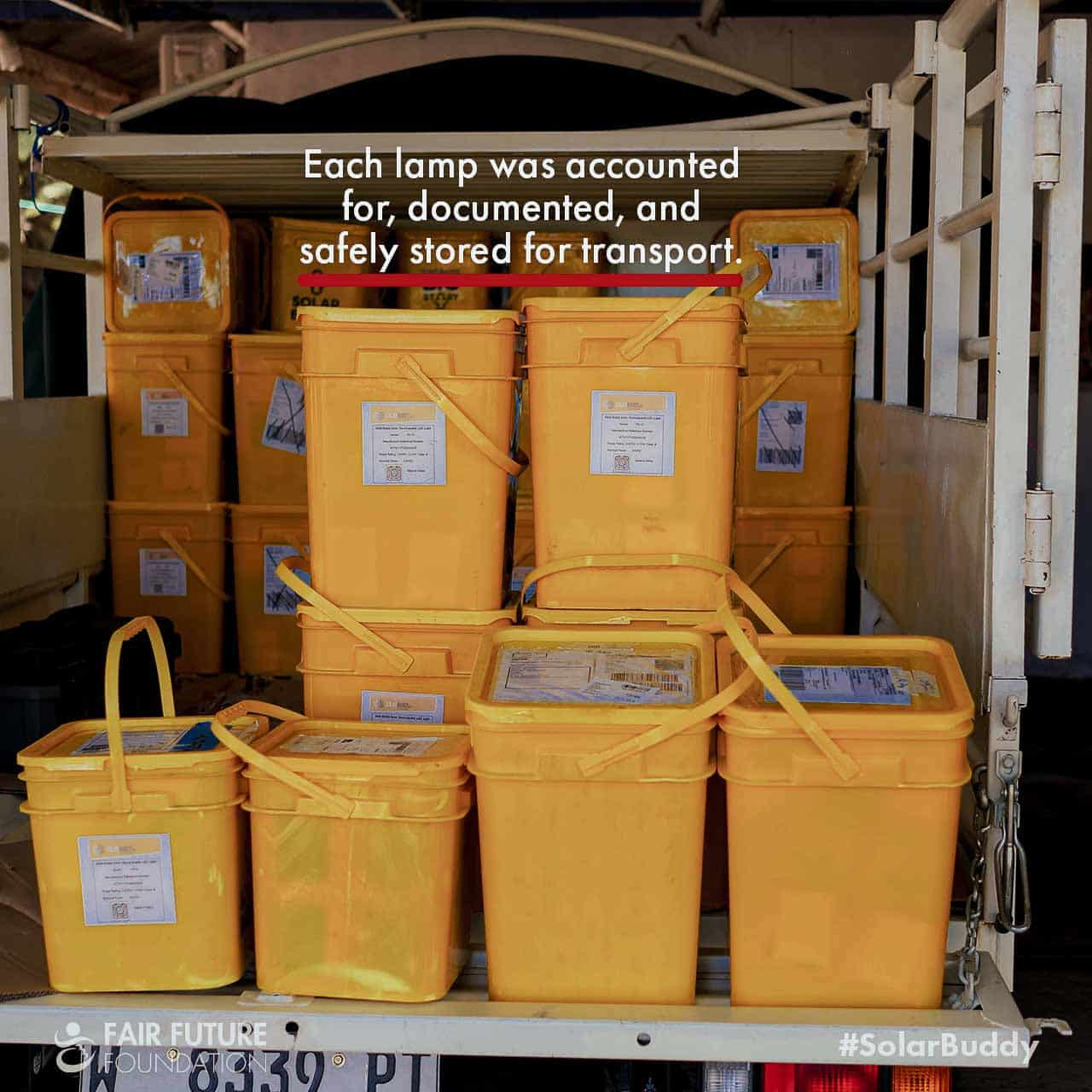 2,224 SolarBuddy Lamps Stored at Rumah Kambera