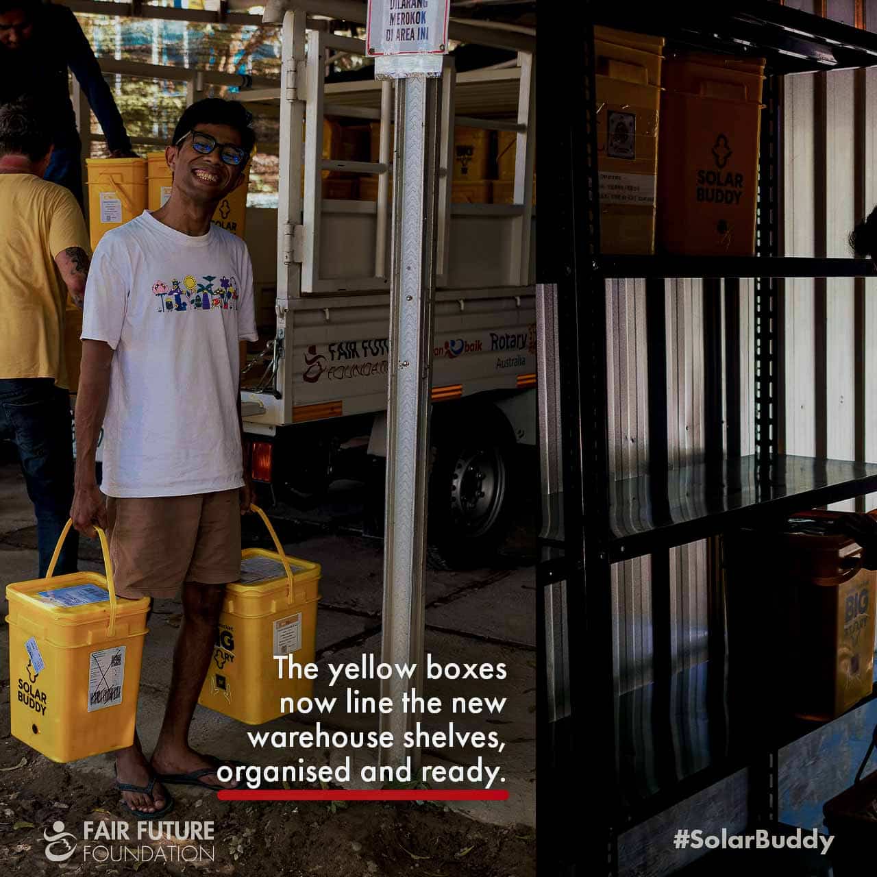 2,224 SolarBuddy Lamps Stored at Rumah Kambera