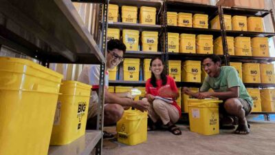 Arrival of SolarBuddy lamps at Fair Future’s Rumah Kambera base