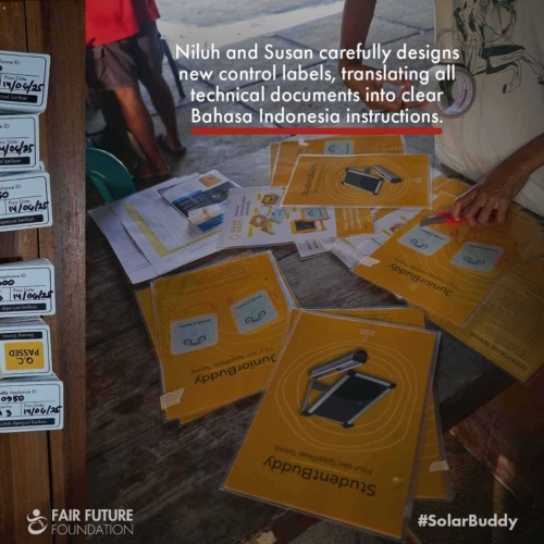 Preparing SolarBuddy QC at Rumah Kambera