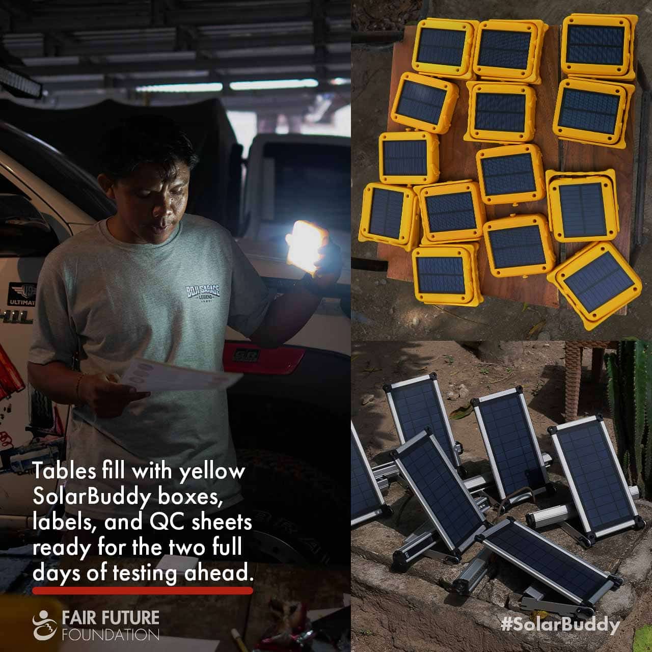Preparing SolarBuddy QC at Rumah Kambera