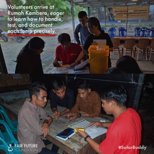 Preparing SolarBuddy QC at Rumah Kambera