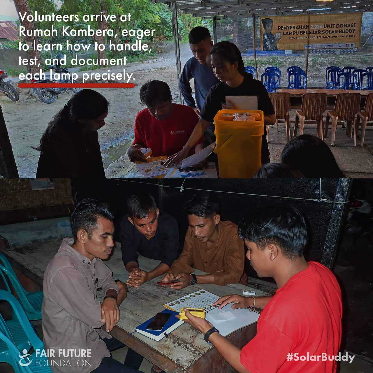 Preparing SolarBuddy QC at Rumah Kambera