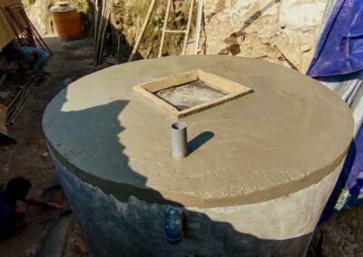 Ferrocement water reservoirs supplying clean water in Laindatang and Hambarita villages.