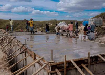Ferrocement water reservoirs supplying clean water in Laindatang and Hambarita villages.