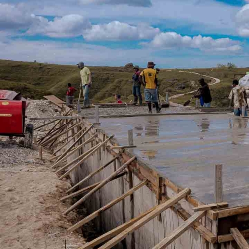 Ferrocement water reservoirs supplying clean water in Laindatang and Hambarita villages.