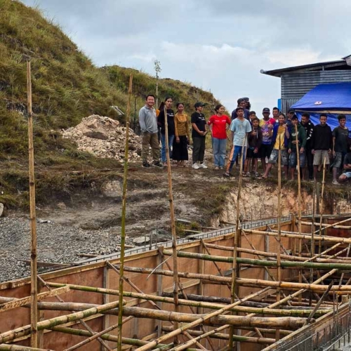 Construction of the 115 m³ Rainwater Reservoir in Laindatang

