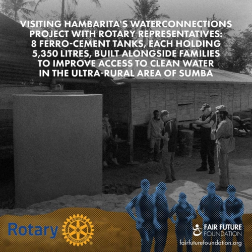 Rotary and Fair Future build water tanks in Hambarita