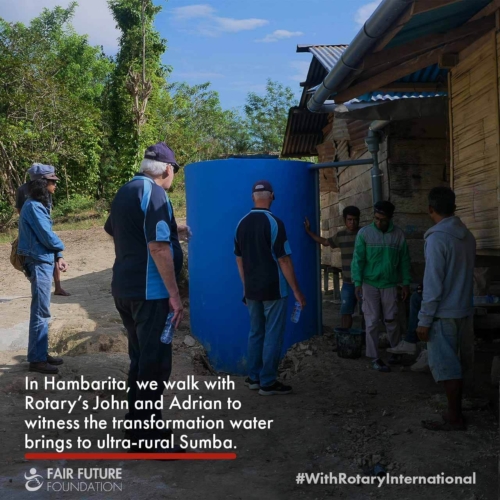 Rotary and Fair Future build water tanks in Hambarita