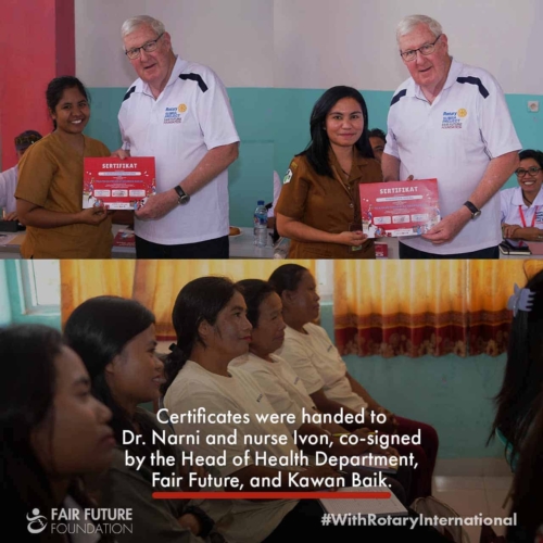 Nggoa health agents meet Rotary
