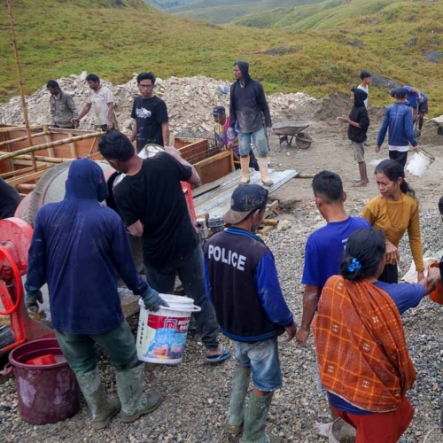 Construction of the 115 m³ Rainwater Reservoir in Laindatang

