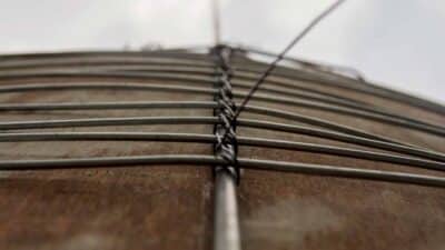 Workers build ferro cement reservoir in Hambarita village.