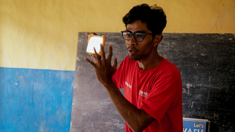 Medical agent providing care in ultra-rural village