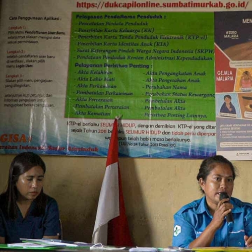 IRS malaria spraying East Sumba