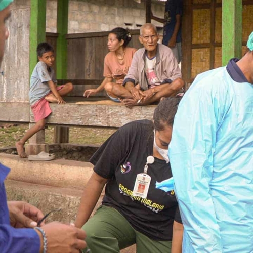 IRS malaria spraying East Sumba
