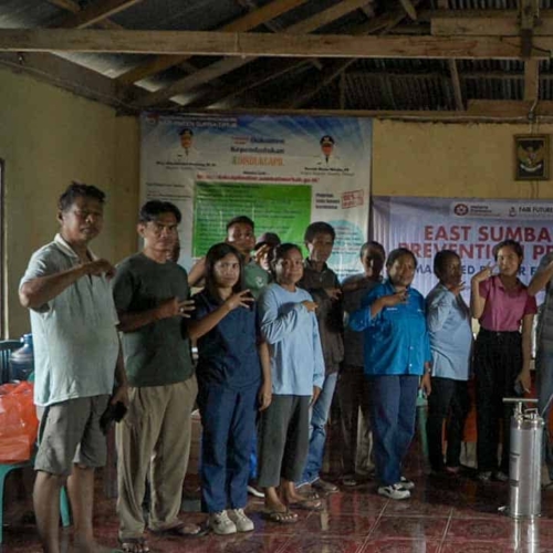 IRS malaria spraying East Sumba