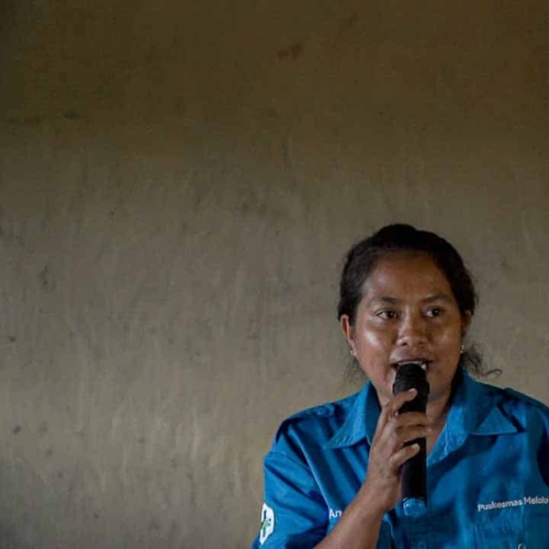 IRS malaria spraying East Sumba