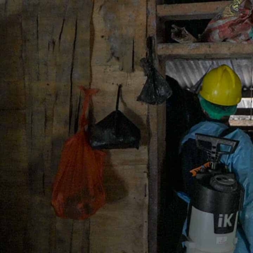 IRS malaria spraying East Sumba