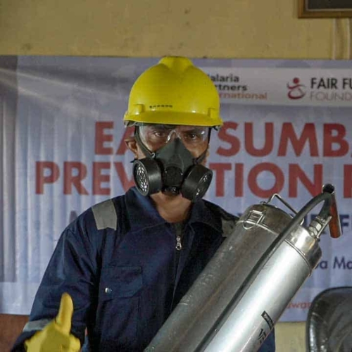 IRS malaria spraying East Sumba