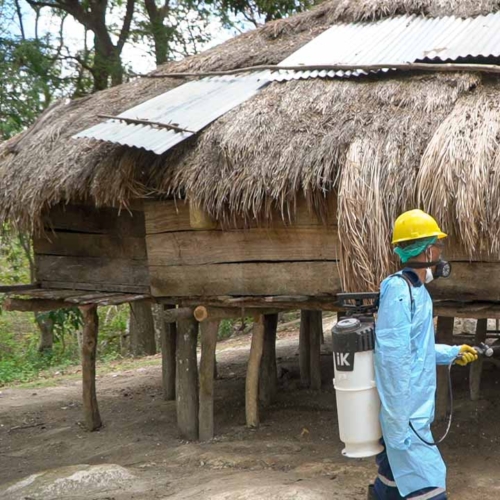 IRS malaria spraying East Sumba