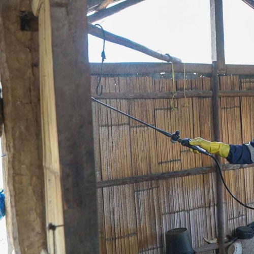 IRS malaria spraying East Sumba