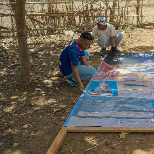 Malaria education billboards East Sumba
