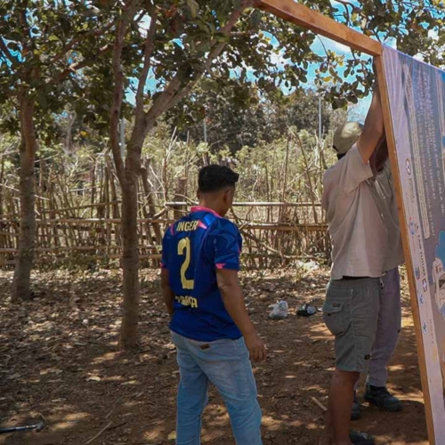 Malaria education billboards East Sumba