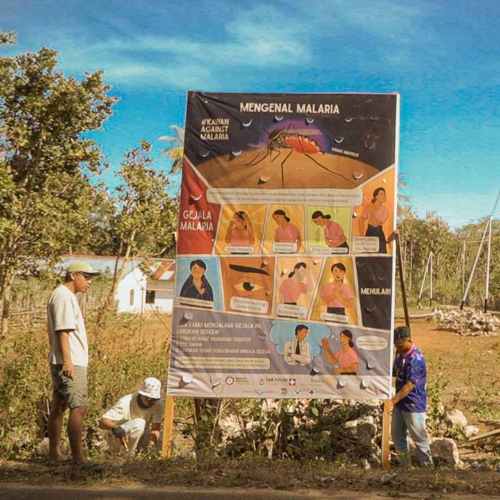 Malaria education billboards East Sumba