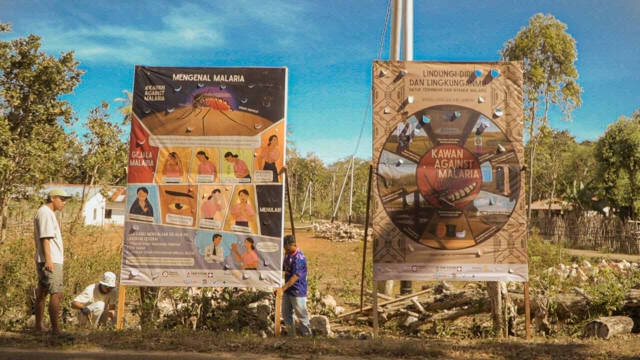 Malaria education billboards East Sumba Malaria education billboards East Sumba