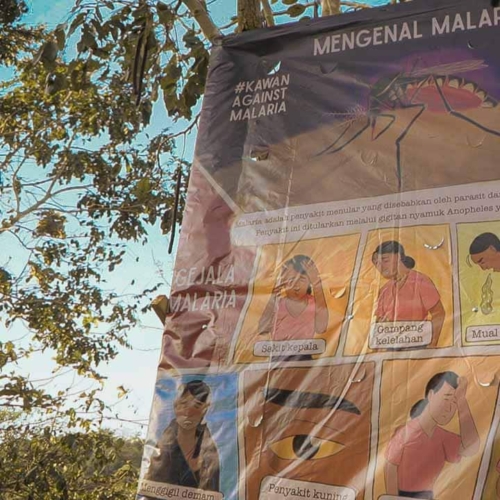 Malaria education billboards East Sumba