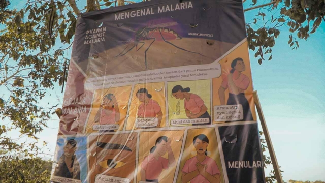 Malaria education billboards East Sumba