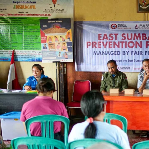 IRS malaria spraying East Sumba