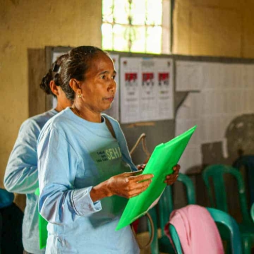 IRS malaria spraying East Sumba