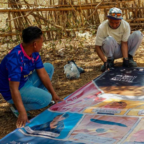 Malaria education billboards East Sumba
