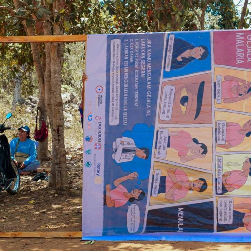 Malaria education billboards East Sumba
