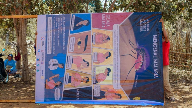 Malaria education billboards East Sumba