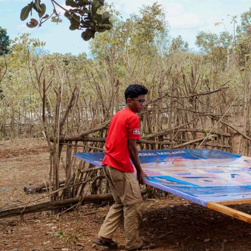 Malaria education billboards East Sumba