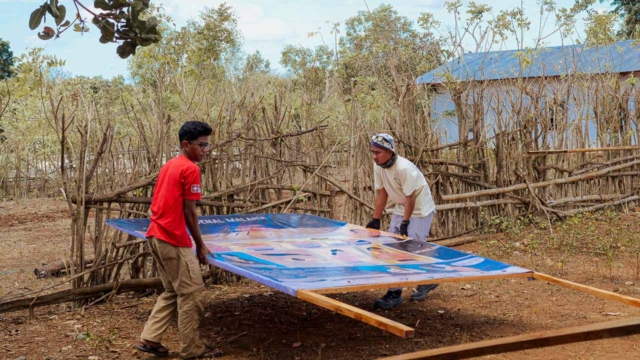 Malaria education billboards East Sumba