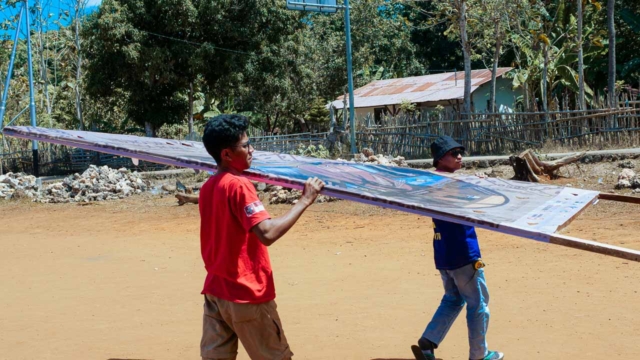 Malaria education billboards East Sumba Malaria education billboards East Sumba