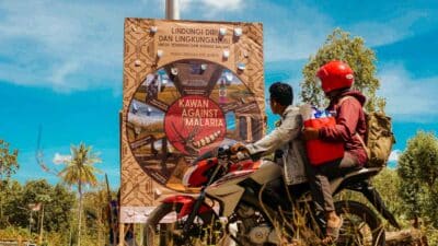 Malaria prevention billboards across East Sumba » The Fair Future Foundation Malaria prevention billboard in rural East Sumba village.