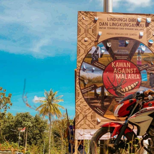Malaria education billboards East Sumba
