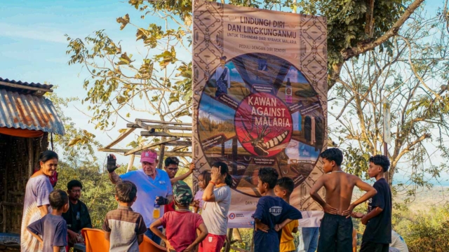 Malaria education billboards East Sumba