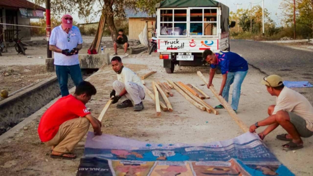 Malaria education billboards East Sumba