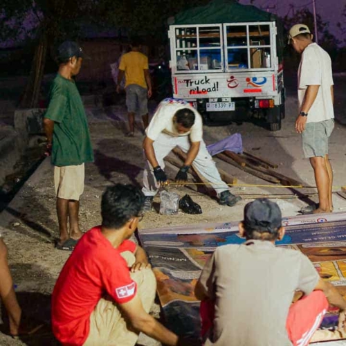 Malaria education billboards East Sumba