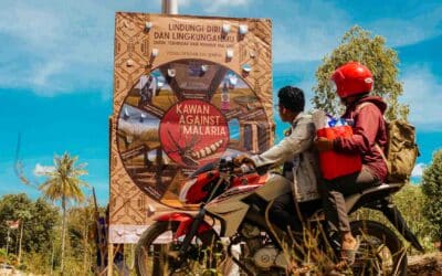 Malaria prevention billboards in East Sumba