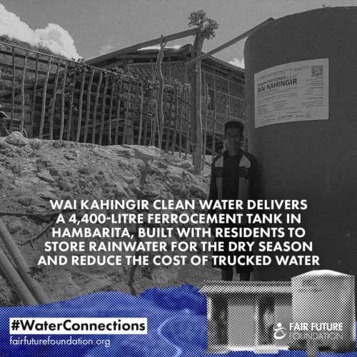 Wai Kahingir 4,400L rainwater tank Hambarita East Sumba Wai Kahingir 4,400L rainwater tank Hambarita East Sumba