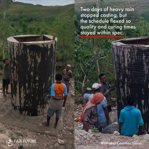 Wai Kahingir 4,400L rainwater tank Hambarita East Sumba Wai Kahingir 4,400L rainwater tank Hambarita East Sumba