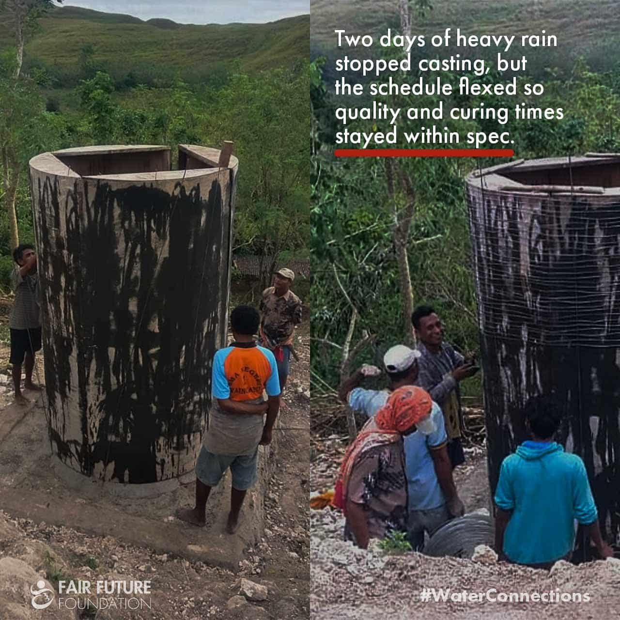 Wai Kahingir 4,400L rainwater tank Hambarita East Sumba