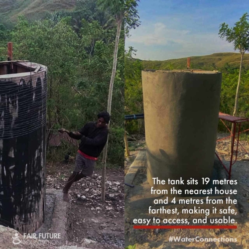 Wai Kahingir 4,400L rainwater tank Hambarita East Sumba Wai Kahingir 4,400L rainwater tank Hambarita East Sumba